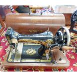 SINGER SEWING MACHINE 'Y645151' WITH CASE