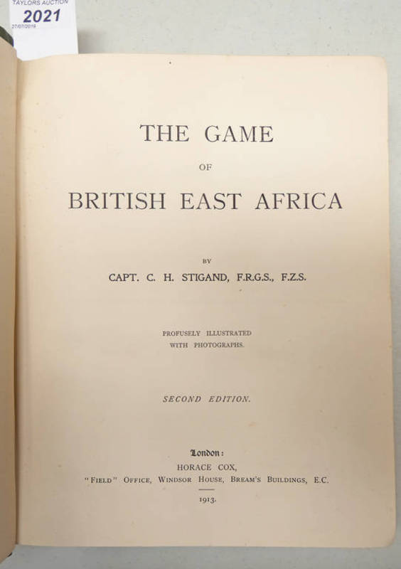 THE GAME OF BRITISH EAST AFRICA BY CAPT. C.H.