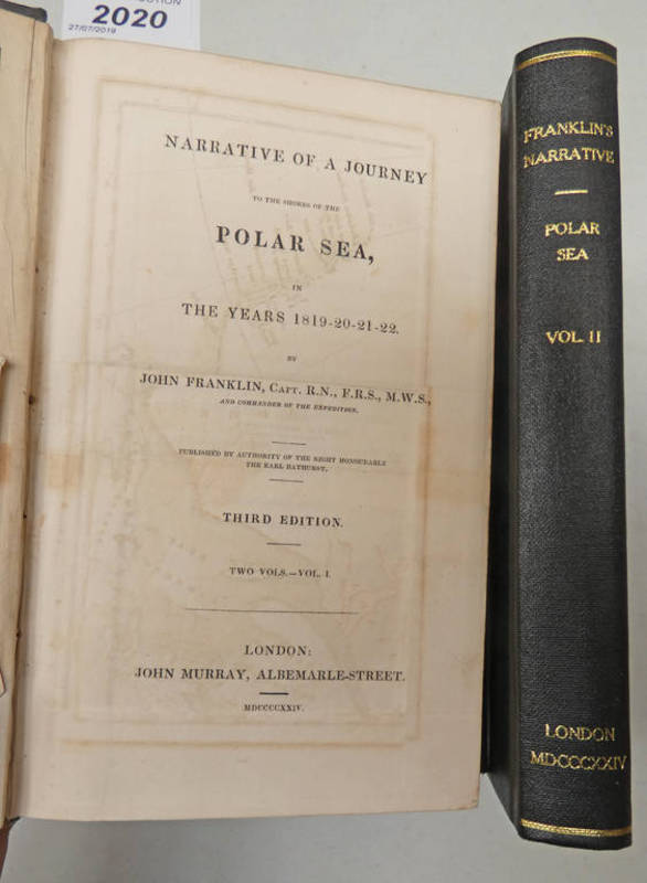 NARRATIVE OF A JOURNEY TO THE SHORES OF THE POLAR SEA BY JOHN FRANKLIN IN 2 VOLUMES - 1924 (2)