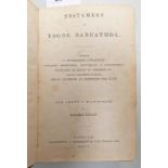 WELSH BIBLE: TESTAMENT YR YSGOL SABBATHOL BY GAN AMRYW O WEINODOGION - 1846