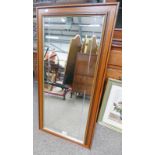 RECTANGULAR MAHOGANY FRAMED MIRROR.