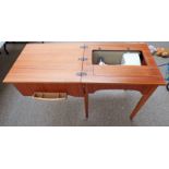 TEAK CASED SEWING MACHINE