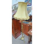 ARTS & CRAFTS STYLE BRASS STANDARD LAMP