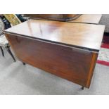 19TH CENTURY INLAID MAHOGANY DINING TABLE ON SQUARE SUPPORTS 314CM LONG X 131CM WIDE