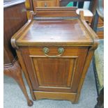 LATE 19TH CENTURY MAHOGANY BOX WOOD INLAID CABINET WITH FALL FRONT