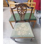 19TH CENTURY MAHOGANY DINING CHAIR & PAIR 20TH CENTURY CHAIRS