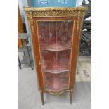 LATE 19TH CENTURY DISPLAY CABINET WITH MARBLE TOP, ORMOLU MOUNTS,