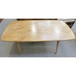 ERCOL RECTANGULAR DINING TABLE ON SQUARE SUPPORTS 151CM LONG