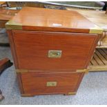 BRASS BOUND CHEST OF 2 DRAWERS