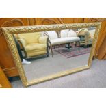 RECTANGULAR GILT MIRROR WITH DECORATIVE FRAME - 66 X 105 CM