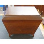 MAHOGANY WINE COOLER WITH LIFT UP LID AND METAL INSERT