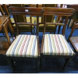 PAIR 19TH CENTURY MAHOGANY DINING CHAIRS