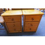 2 PINE 3 DRAWER CHESTS