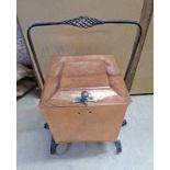 EARLY 20TH CENTURY ARTS & CRAFTS COPPER AND METAL COAL BIN