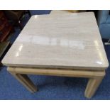 21ST CENTURY MARBLE TOPPED SQUARE OCCASIONAL TABLE - 70x70CM