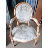 EARLY 20TH CENTURY BEECH ARMCHAIR