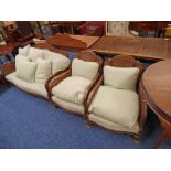 3 PIECE EARLY 20TH CENTURY BERGERE SUITE