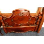 19TH CENTURY MAHOGANY BED - 152CM WIDE Condition Report: Headboard has dents,