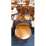 CIRCULAR MAHOGANY TABLE ON BALL & CLAW SUPPORTS,