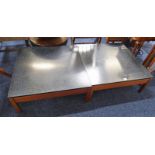 2 SQUARE TOPPED TABLES 76CM