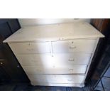 19TH CENTURY PAINTED CHEST WITH 2 SHORT OVER 3 LONG DRAWERS