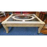 20TH CENTURY COFFEE TABLE Condition Report: 137cm wide,