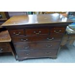 19TH CENTURY MAHOGANY CHEST OF 3 SHORT OVER 3 LONG DRAWERS ON BRACKET SUPPORTS Condition