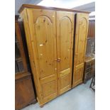 PINE TRIPLE DOOR WARDROBE