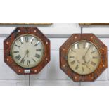 LATE 19TH CENTURY OR EARLY 20TH CENTURY PAIR OF WALL CLOCKS Condition Report: Clock