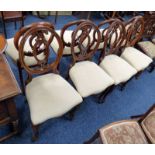 SET OF 8 19TH CENTURY ROSEWOOD DINING CHAIRS ON CABRIOLE SUPPORTS