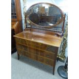 MAHOGANY DRESSING TABLE WITH 4 SHORT OVER 2 LONG DRAWERS