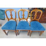 3 LATE 19TH CENTURY OAK CHAIRS WITH LOOP BACKS