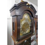 19TH CENTURY OAK GRANDFATHER CLOCK WITH BRASS & SILVERED DIAL SIGNED JAMES PATERSON BANFF