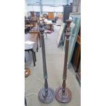 2 EARLY 20TH CENTURY MAHOGANY FLOOR LAMPS