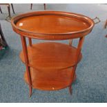 EARLY 19TH CENTURY MAHOGANY 3 TIER TRAY STAND