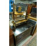 LATE 19TH CENTURY WALNUT DRESSING CHEST WITH 3 DRAWERS