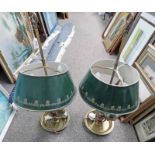 2 ORIENTAL STYLE TABLE LAMPS ON CIRCULAR BASE 71CM TALL