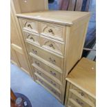 21ST CENTURY OAK CHEST OF 4 SHORT OVER 4 LONG DRAWERS