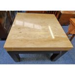 21ST CENTURY ITALIAN MARBLE TOPPED SQUARE LAMP TABLE 57CM TALL X 75CM