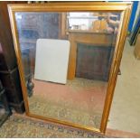 GILT FRAMED MIRROR WITH BEVELLED EDGE 131CM TALL