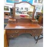 LATE 19TH CENTURY MAHOGANY DRESSING TABLE WITH BOX WOOD INLAY