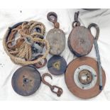 BLOCK AND TACKLE, PULLEYS,