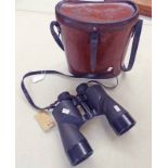 PAIR OF SARD 7 X 50 BINOCULARS WITH A ASSOCIATED LEATHER CARRY CASE