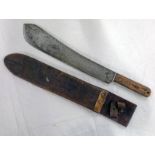 S & J KITCHIN LTD SHEFFIELD 1943 BRITISH WORLD WAR 2 MACHETE WITH 37.