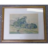 ALEX MACPHERSON, COUNTRY SCENE, SIGNED, FRAMED WATERCOLOUR,