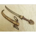 MOROCCAN JAMBIYA WITH 24 CM LONG SLIGHTLY CURVED BLADE,