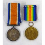 PAIR OF WW1 MEDALS, VICTORY AND BRITISH WAR MEDAL TO 41764 PTE. H. C. BISS. SOM. L. I.