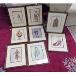 SET OF 8 FRAMED LORDS,