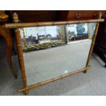 19TH CENTURY BAMBOO STYLE HARDWOOD FRAMED MIRROR 120 X 180 CMS