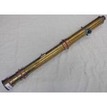 BRASS MILITARY SINGLE DRAWER WITH 2" OBJECTIVE LENS, 72 CM LONG BODY, UNUSUAL MOUNTS,